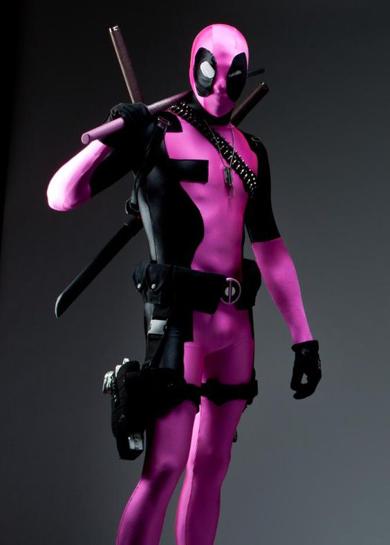 Pink Deadpool Cosplay Costume Halloween